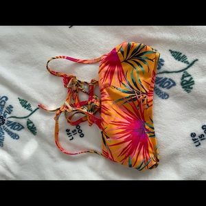 cute tropical patterned swimsuit top